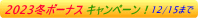 冬ボーナスキャンペーン実施中！
2023年12月15日まで